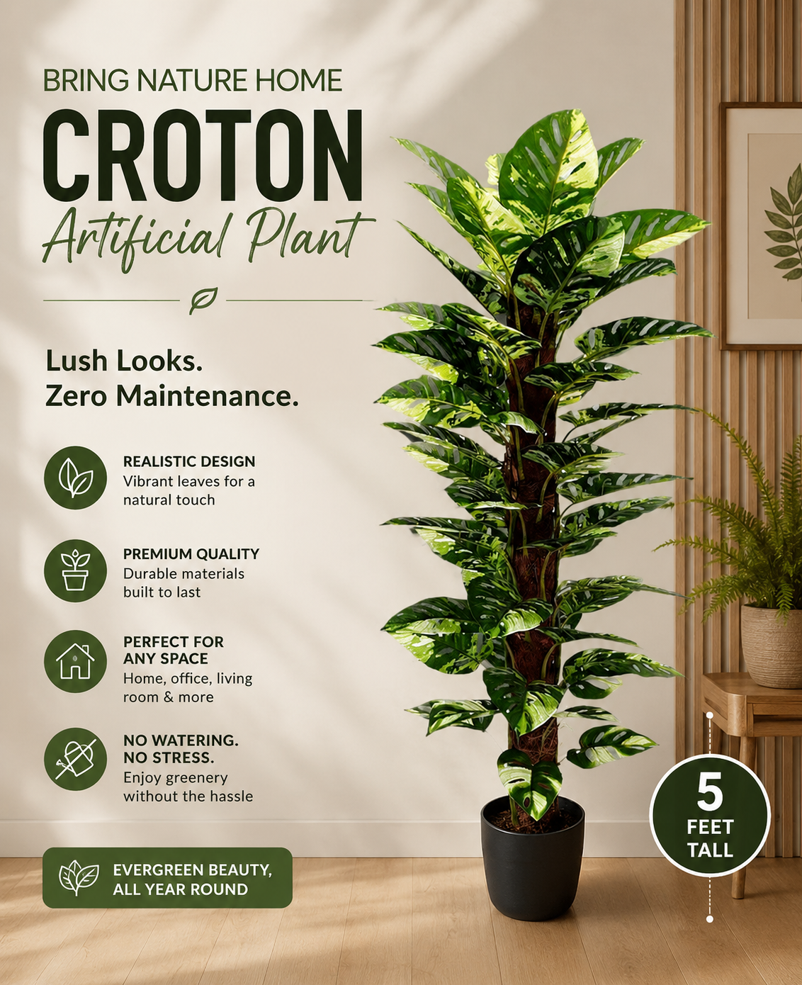 Artificial Croton plant