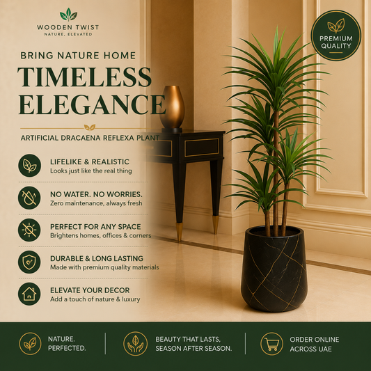 Wooden Twist Artificial Dracaena Reflexe