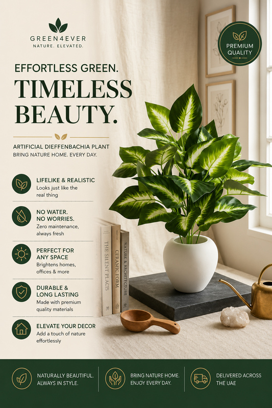 Artificial Dieffenbachia Plant - Dumb Cane Plant