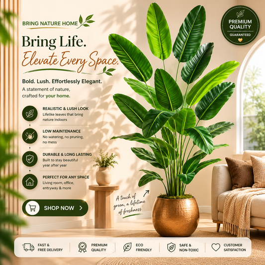 artificial bird of paradise plant