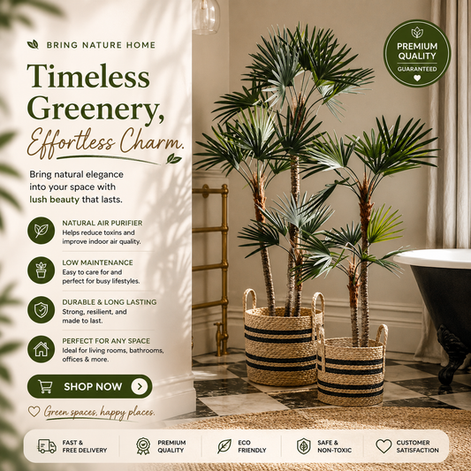 Artificial Fan Palm Tree
