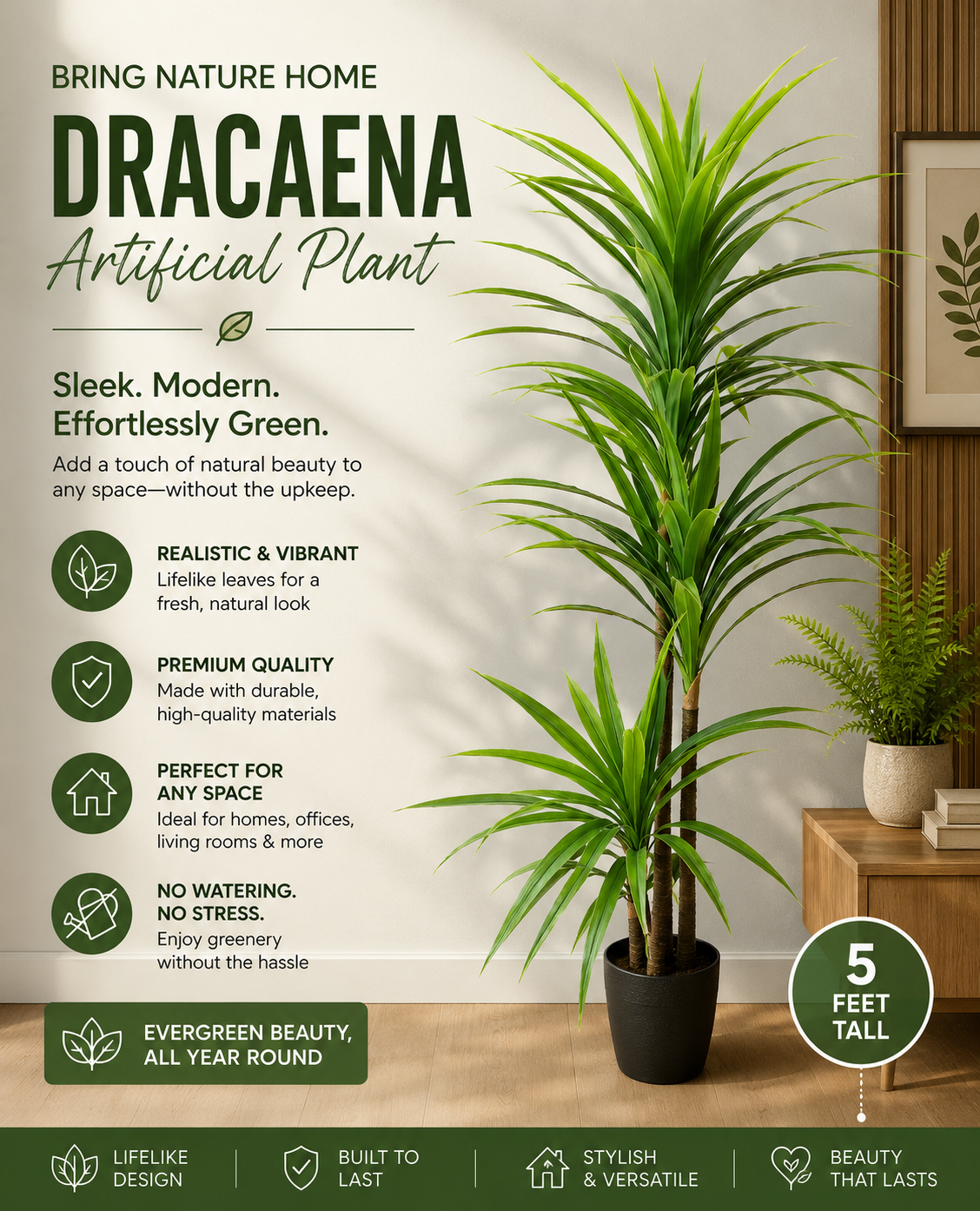 Artificial Dracaena Plant